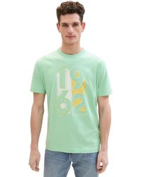 Tom Tailor - Basic T-Shirt mit Print - Lyst