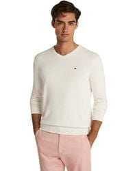 Tommy Hilfiger - Strickpullover ESSENTIAL COTTON V NECK - Lyst