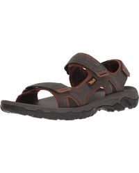 Teva - S Katavi2 Leather Velcro Open Toe Fisherman Sandals - Lyst