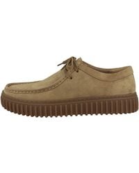 Clarks - Torhill Lo Suede Shoes In Standard Fit Size 10 Beige - Lyst