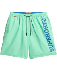 Superdry - 43,2 cm Sport-Badeshorts mit Grafik Frühlingsknospengrün M - Lyst