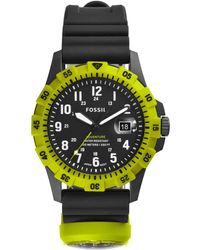 Fossil - Orologio analogico al quarzo FB-Adventure con cinturino in silicone nero per uomo FS5732 - Lyst