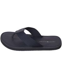 Tommy Hilfiger - Tongs Leather Beach Sandal Claquettes - Lyst