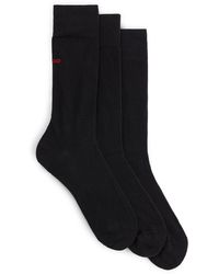 HUGO - Mittelhohe Socken mit Logo-Details im Dreier-Pack - Lyst