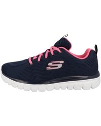 Skechers - Sport Graceful Get Connected Sneaker 8 C/d Us Navy-hot Pink - Lyst