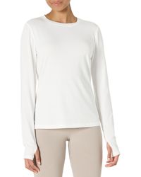 Amazon Essentials - Active Soft Cotton Regular Fit Crewneck Long Sleeve Lightweight Yoga Workout T-shirt - Lyst