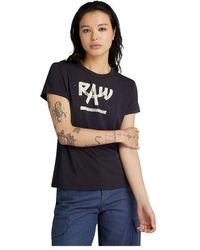G-Star - G-Star para Mujer Top Calligraphy Graphic - Lyst