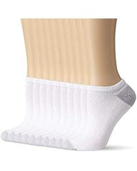 Hanes Multi Pack No Show Sock - White