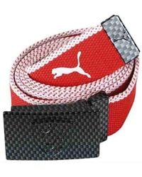 PUMA - Scuderia Ferrari Adjustable Metal Buckle Red S Belt 052419 01 - Lyst