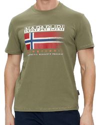 Napapijri - T-shirt à col en V pour homme - Lyst