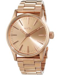 Nixon - 00 Quartz Analogue Watch With Stainless Steel Bracelet - Gold And - Lyst