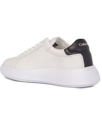 Calvin Klein - Leather logo sneakers - Number - Lyst