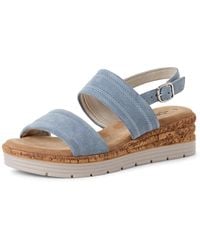 S.oliver - Sandalen mit Keilabsatz aus Leder Sommer - Lyst