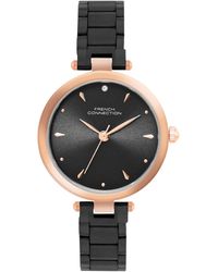 French Connection - Analog Black Dial Watch-fcn0103bm - Lyst