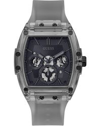 Guess - Multi-function Silicone Watch 43mm - Lyst