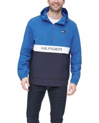Tommy Hilfiger - Retro Lightweight Taslan Hooded Popover Water Resistant Windbreaker Jacket - Lyst