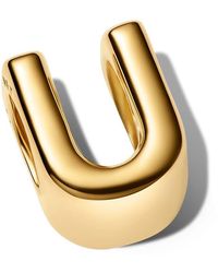PANDORA - Letra U Alfabeto Mini Charm de Plata de Ley Chapado en Oro de 14 K Compatible Moments - Lyst