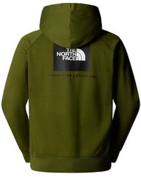 The North Face - Raglan Box NSE Felpa con Cappuccio da Uomo Woodland Green/TNF Blac L - Lyst