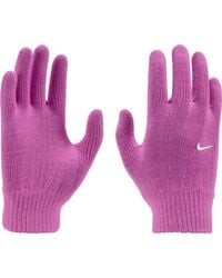 Nike - Y Knit Swoosh Tg 2.0 Handschoenen In De Kleur Playful Pink/white - Lyst