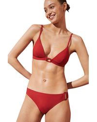 Women'secret - Klassiek Bikinibroekje Met Rode Sluitring Voor - Lyst