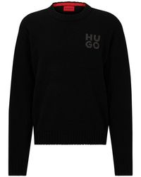 HUGO - San Cassio-l Knitted Sweater - Lyst