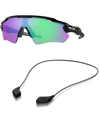 Oakley - Oo9208 Sunglasses Bundle: Oo 9208 Radar Ev Path 920844 Polished Black And Medium Black Leash Accessory Kit - Lyst