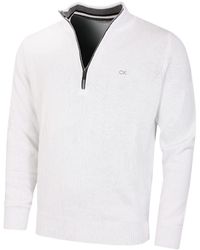 Calvin Klein - Golf Katoenen Trui-witte Sport-l - Lyst