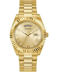Guess - Watch Connoisseur Stainless Steel Colour Gold Gw0265g2 - Lyst