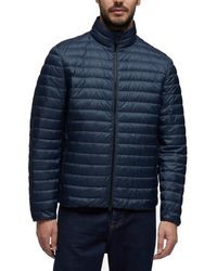 Geox - M Dereck Down Jackets Sky Captain/black_50 - Lyst