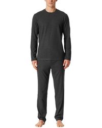 Schiesser - Schlafanzug lang-Interlock-Selected Premium Warming Pyjamaset - Lyst