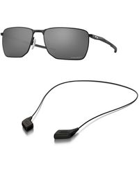 Oakley - Lot de lunettes de soleil : OO 4142 414201 jecteur noir satin Prizm Blac accessoire laisse noir brillant - Lyst