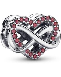 PANDORA - Charm Moments 792246C01 Cuore rosso - Lyst