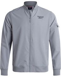 Reebok - Full Zip Up Lightweight Water Resistant Windbreaker Soft Shell Collar Rain Coat For - Lyst