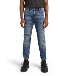 G-Star RAW - , S 5620 3d Zip Knee Skinny Jeans, Blue - Lyst