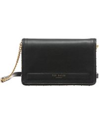 Ted Baker - Kahnisa-studded Edge Leather Purse Clutches And Evening Bags - Lyst