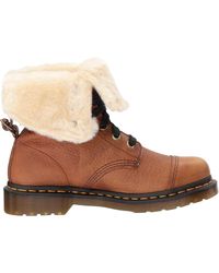 dr martens aimilita fur lined boots tan