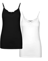 Vero Moda - Spaghettitop VMINGE LACE SINGLET -PACK NOOS (Packung, 2-tlg) - Lyst
