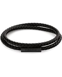 Calvin Klein - Latch Collection Dubbel-wrap Gevlochten Armbanden - Lyst