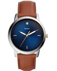 Fossil - S Analogue Quartz Watch With Leather Strap Fs5499 - Lyst