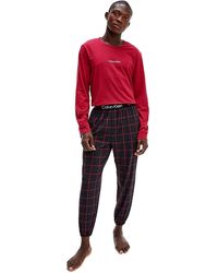 22% di sconto Set da Jogging L/S Pigiama di Calvin Klein in Rosso per Uomo Uomo Abbigliamento da Nightwear e sleepwear da Pigiami e loungewear 