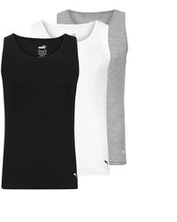 PUMA - 3 Pack Ribbed Tank Tops - Lyst