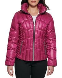 Guess - Fall, Puffer, Quilted Jackets For , Magenta, Small - Lyst