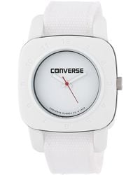 converse 1908 matte white dial red canvas unisex watch