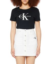 Calvin Klein - Cotton Twill Mini Skirt Rock - Lyst