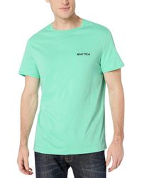 Nautica - Short Sleeve Solid Crew Neck T-shirt T Shirt - Lyst