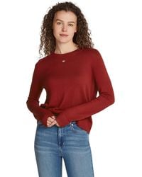 Tommy Hilfiger - Tjw Essential Crew Neck Sweater Dw0dw17254 Red - Lyst