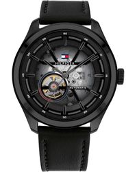 Tommy Hilfiger - Automatic Watch For Men With Black Leather Strap - 1791887 - Lyst
