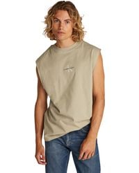 Calvin Klein - 's Monologo Relaxed Fit Sleeveless Tank Top - Lyst