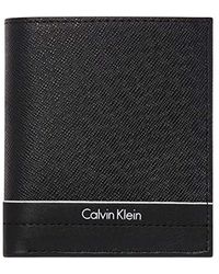 Calvin Klein Saffiano Elias Mini Wallet Black - Nero