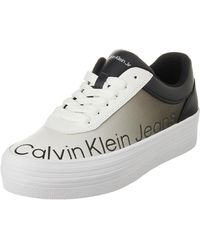 Calvin Klein - Bold Vulc Flatf Low Lth In Sat Sneaker - Lyst